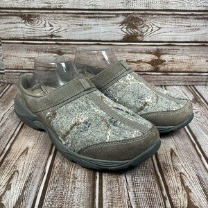 EASY SPIRIT Explore 24 Women's 10.5 M Gray Esezcool Suede Mules Clogs Shoes